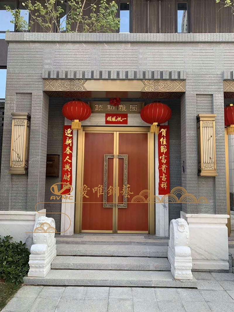 愛唯銅門-中式銅門